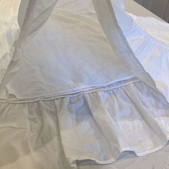 Xirena 100% Cotton White Tiered Flutter Sleeve Prairie Cottagecore Dress XS - Picture 11 of 11